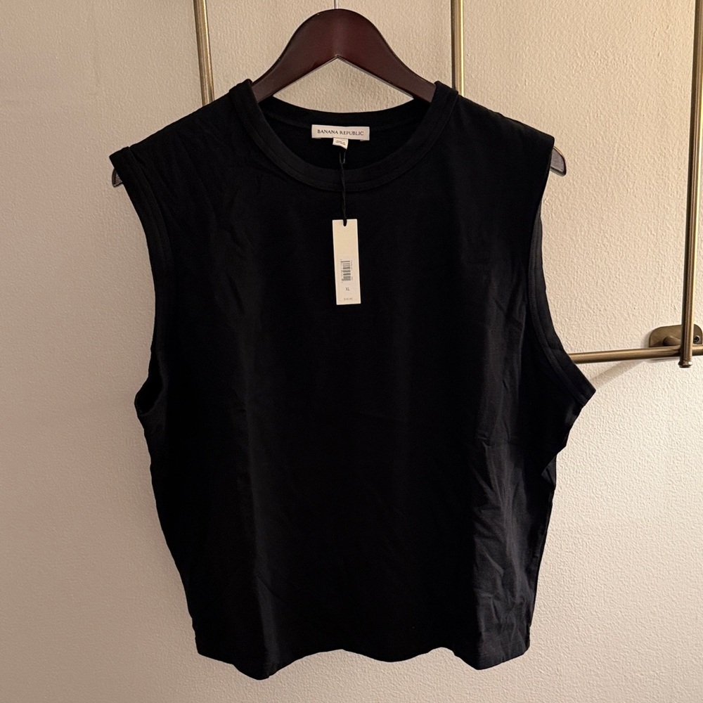 🎇SALE🎇 MUSCLE T- SHIRT 🌿 BANANA REPUBLIC 🌿 XL 🌿 BLACK 🌿